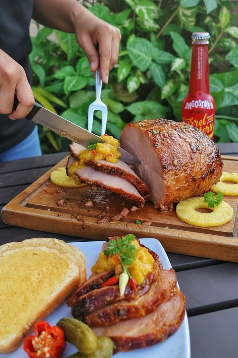Ginger Pineapple Glazed Easter Ham