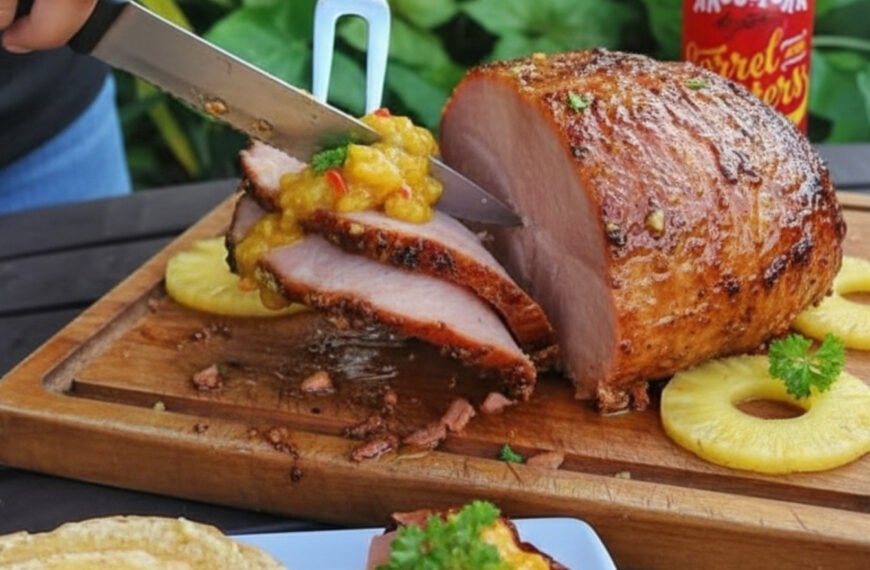 Traditional Easter Ham with Pineapple and Ginger Glaze