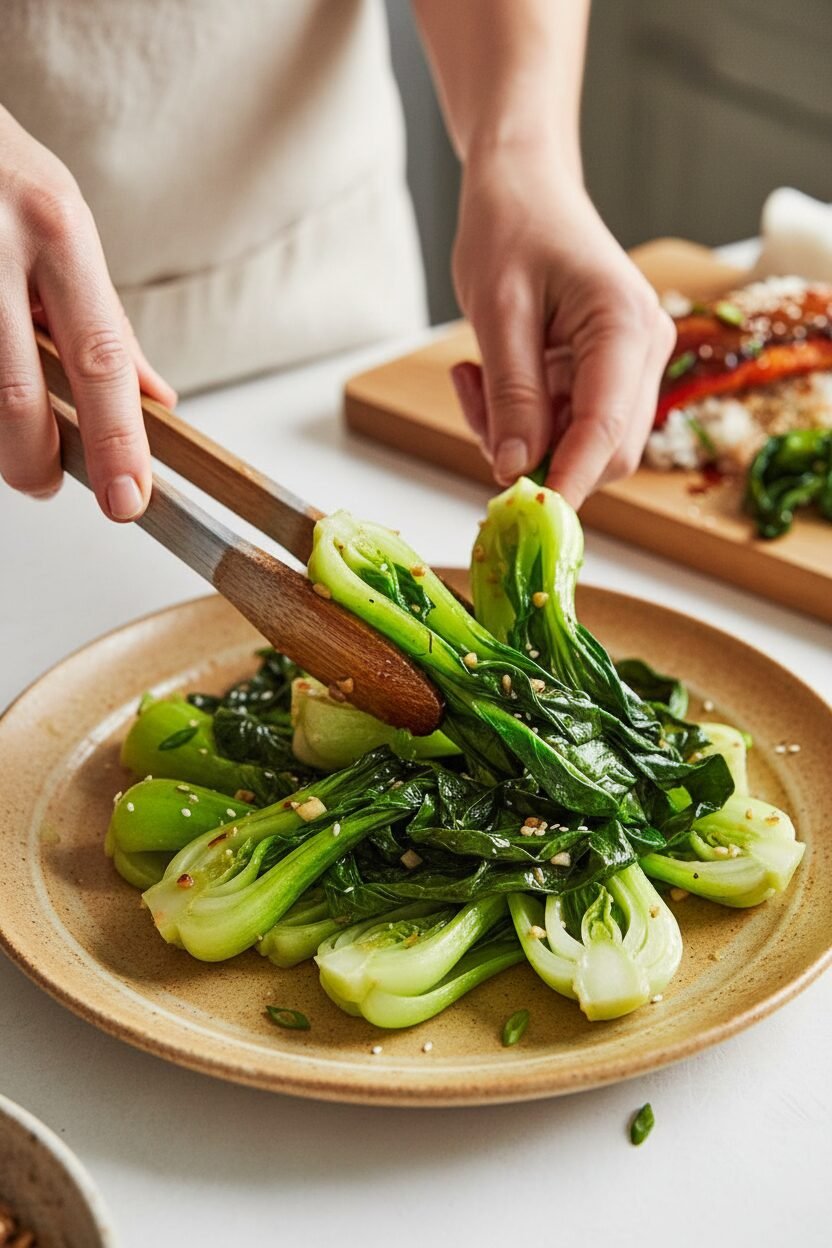 Ginger Soy Glazed Bok Choy