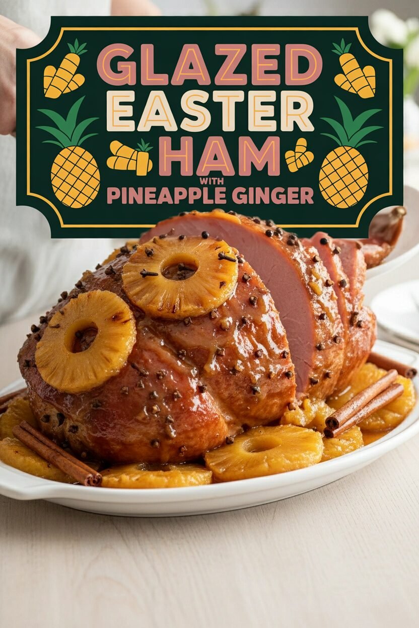 Glazed Easter Ham with Pineapple Ginger