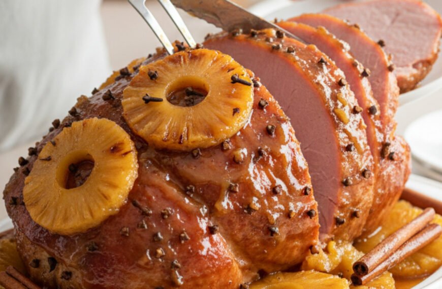 Glazed Easter Ham with Pineapple Ginger