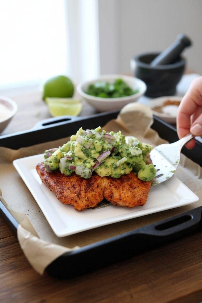 Grilled Salmon with Fresh Avocado Salsa