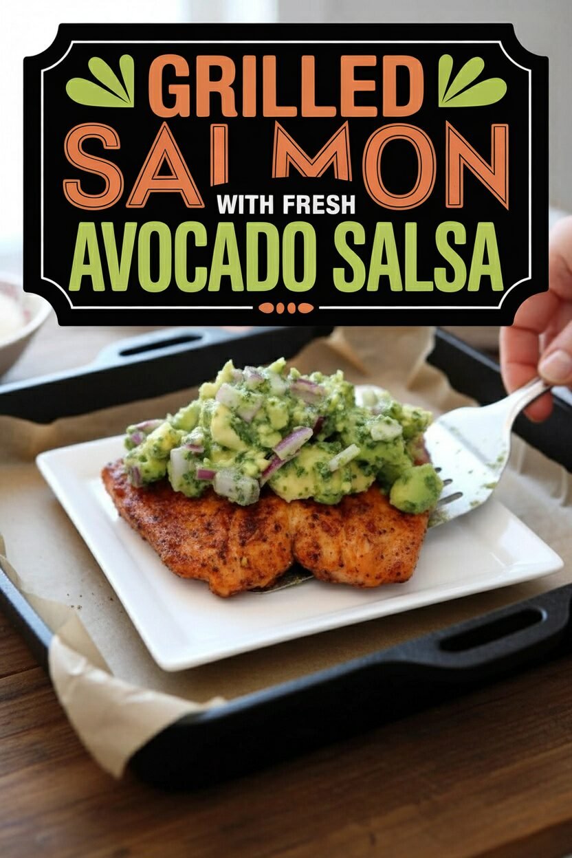 Grilled Salmon with Fresh Avocado Salsa