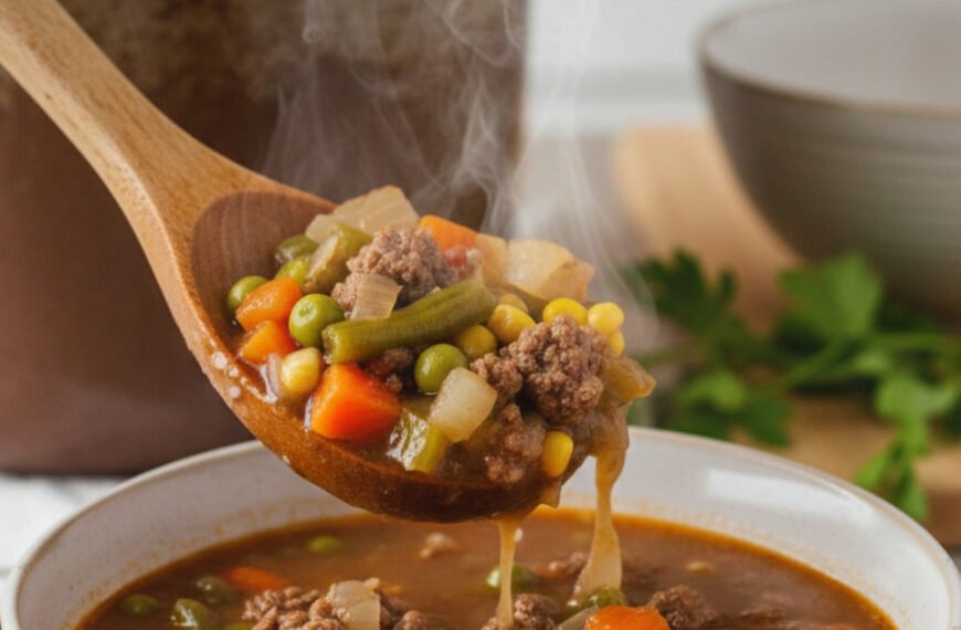 Hearty Beef and Vegetable Slow Cooker Soup