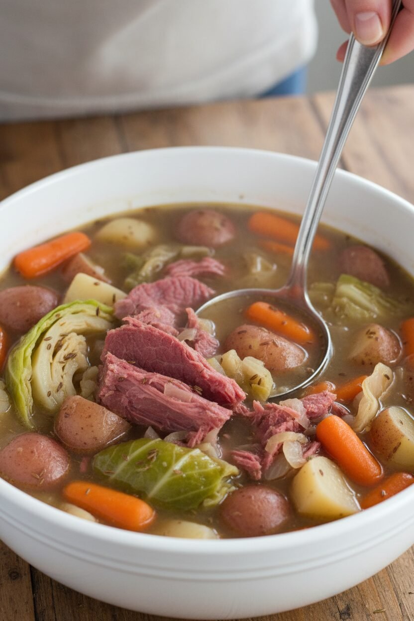Hearty Corned Beef Cabbage and Potato Stew