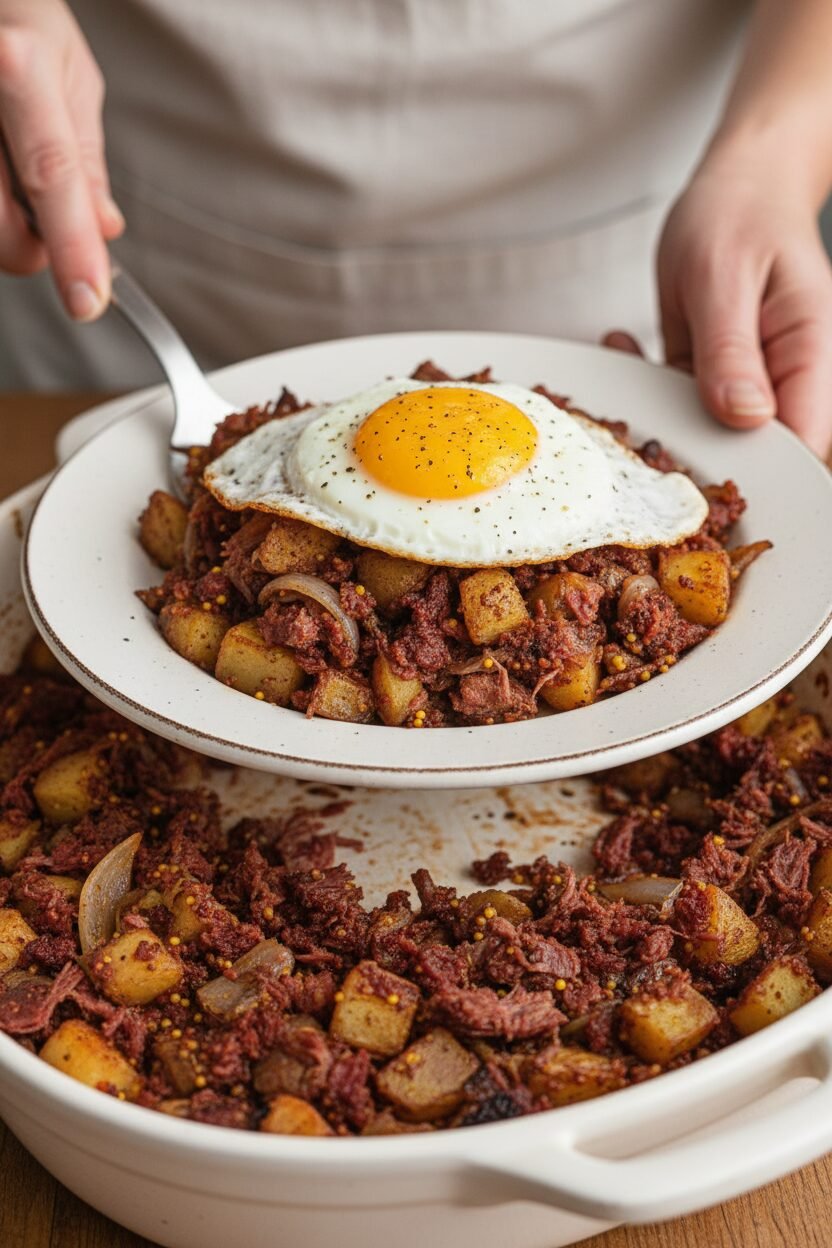 Hearty Corned Beef Hash and Eggs
