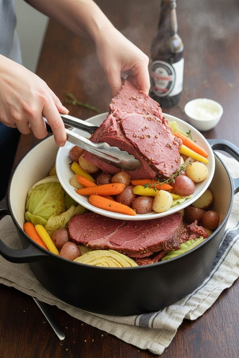 Hearty Corned Beef and Cabbage Dinner