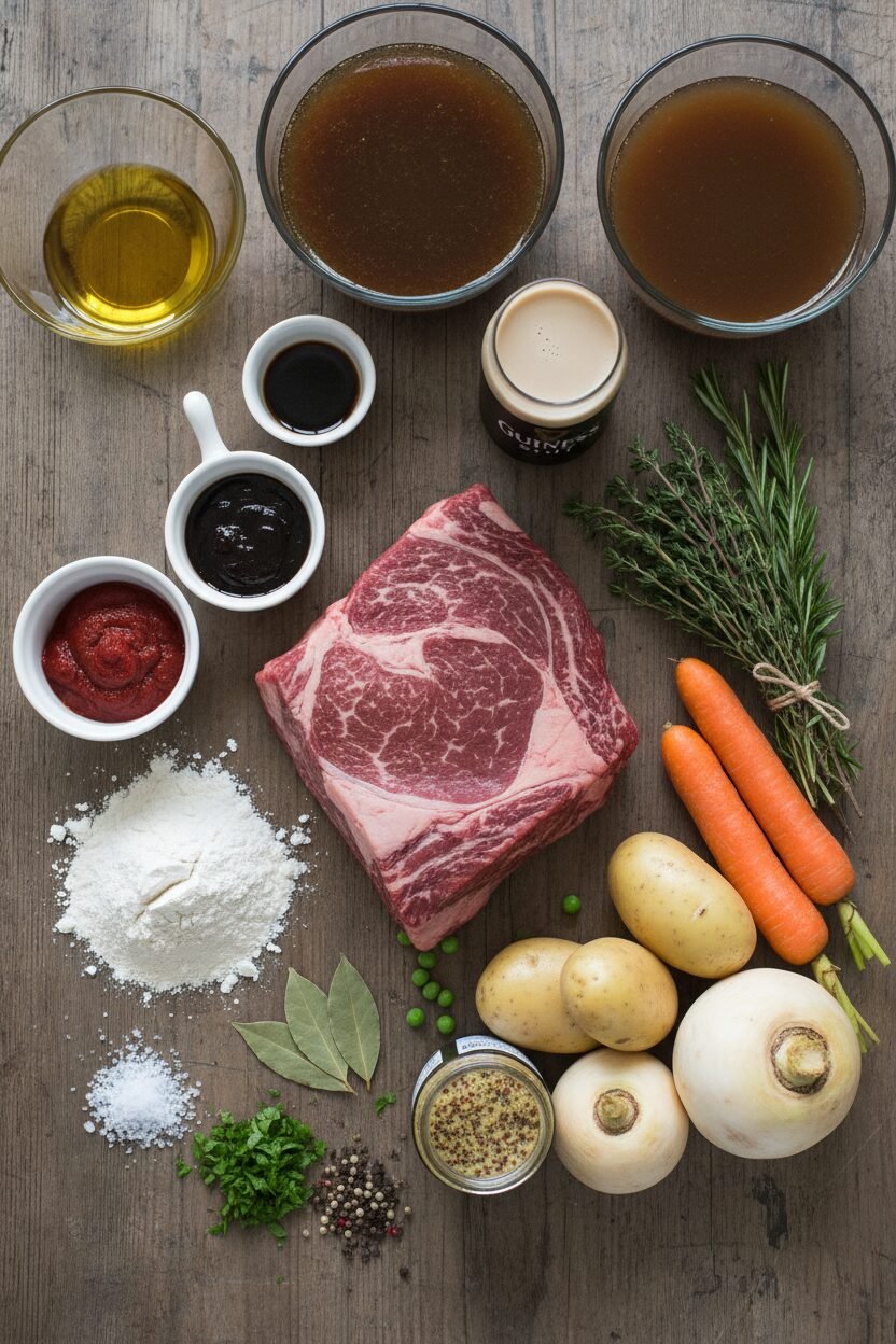 Hearty Guinness Beef and Root Vegetable Stew