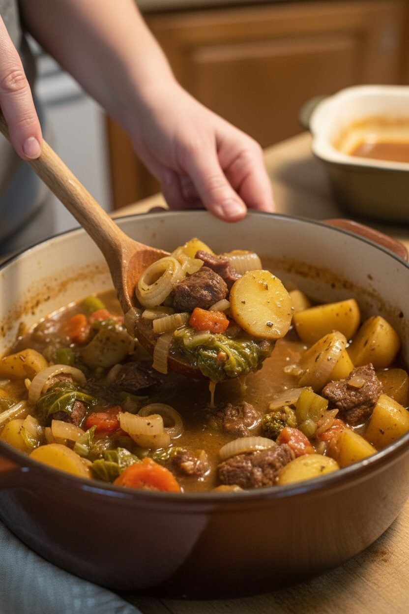Hearty Lamb Stew with Leeks and Potatoes