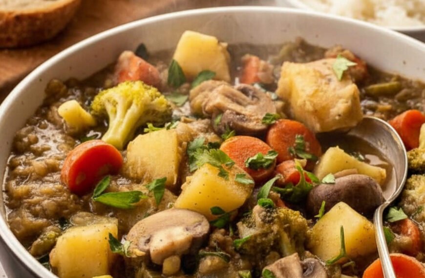 Healthy High-Fiber Lentil and Vegetable Stew