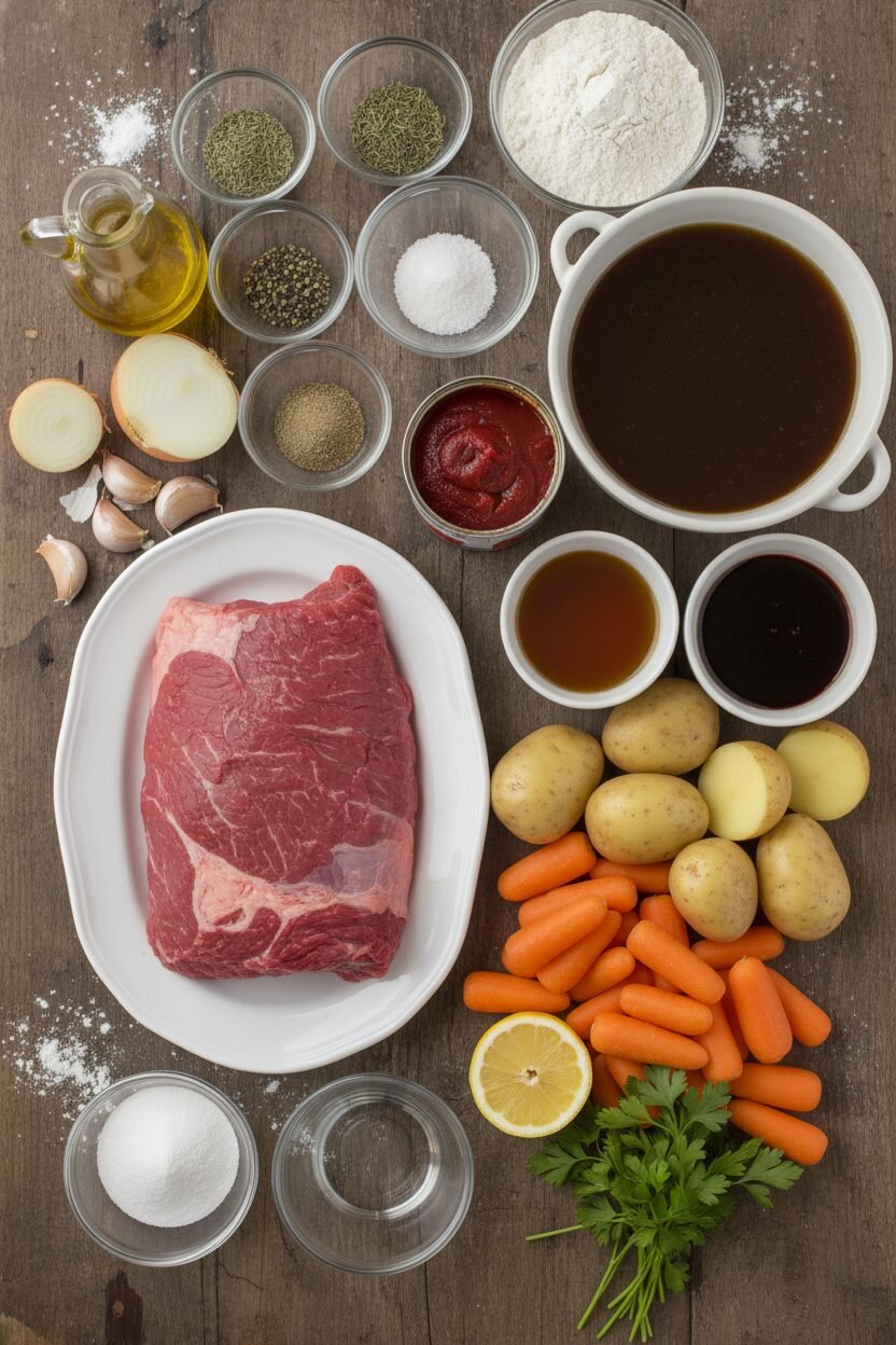 Hearty Red Wine Beef Stew with Carrots