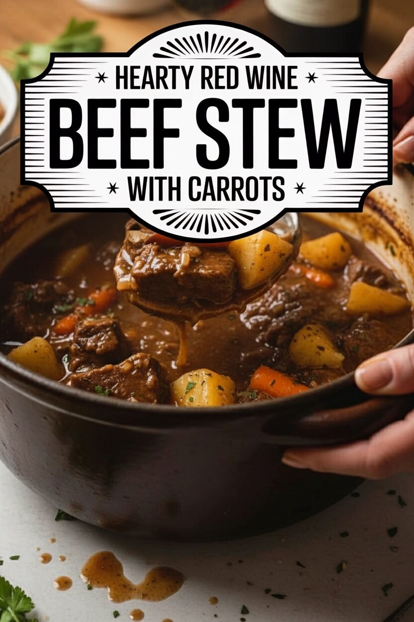 Hearty Red Wine Beef Stew with Carrots