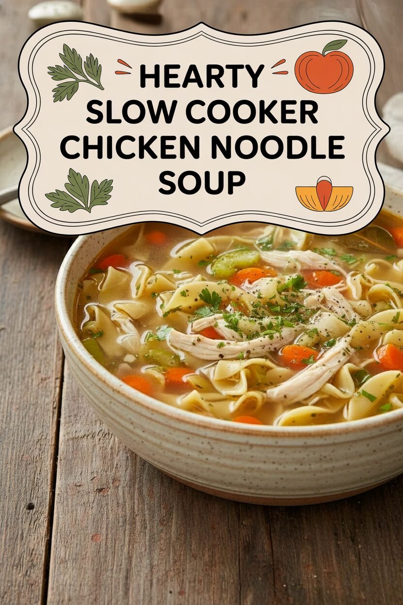 Hearty Slow Cooker Chicken Noodle Soup