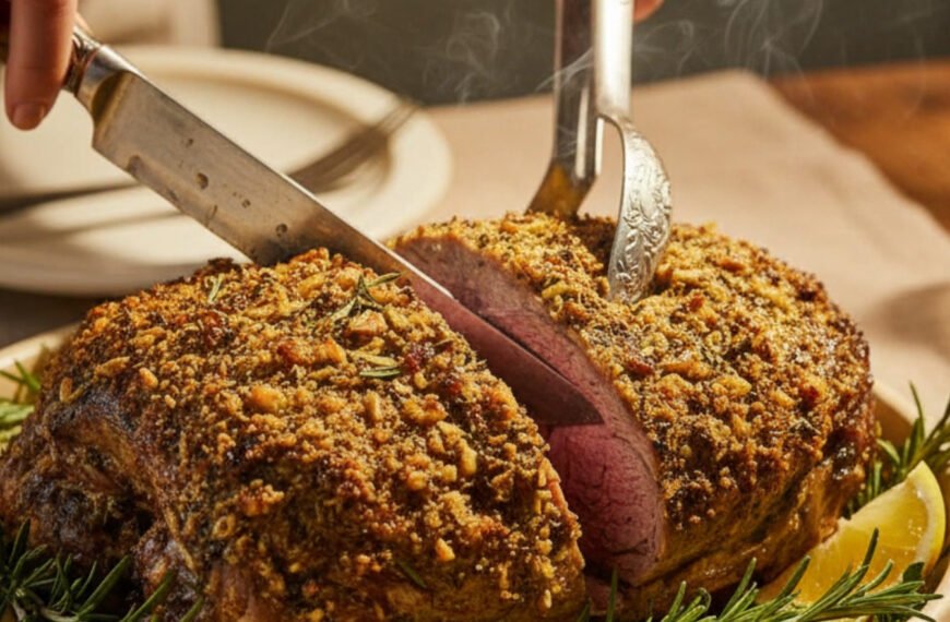 Roasted Leg of Lamb with Garlic and Herbs