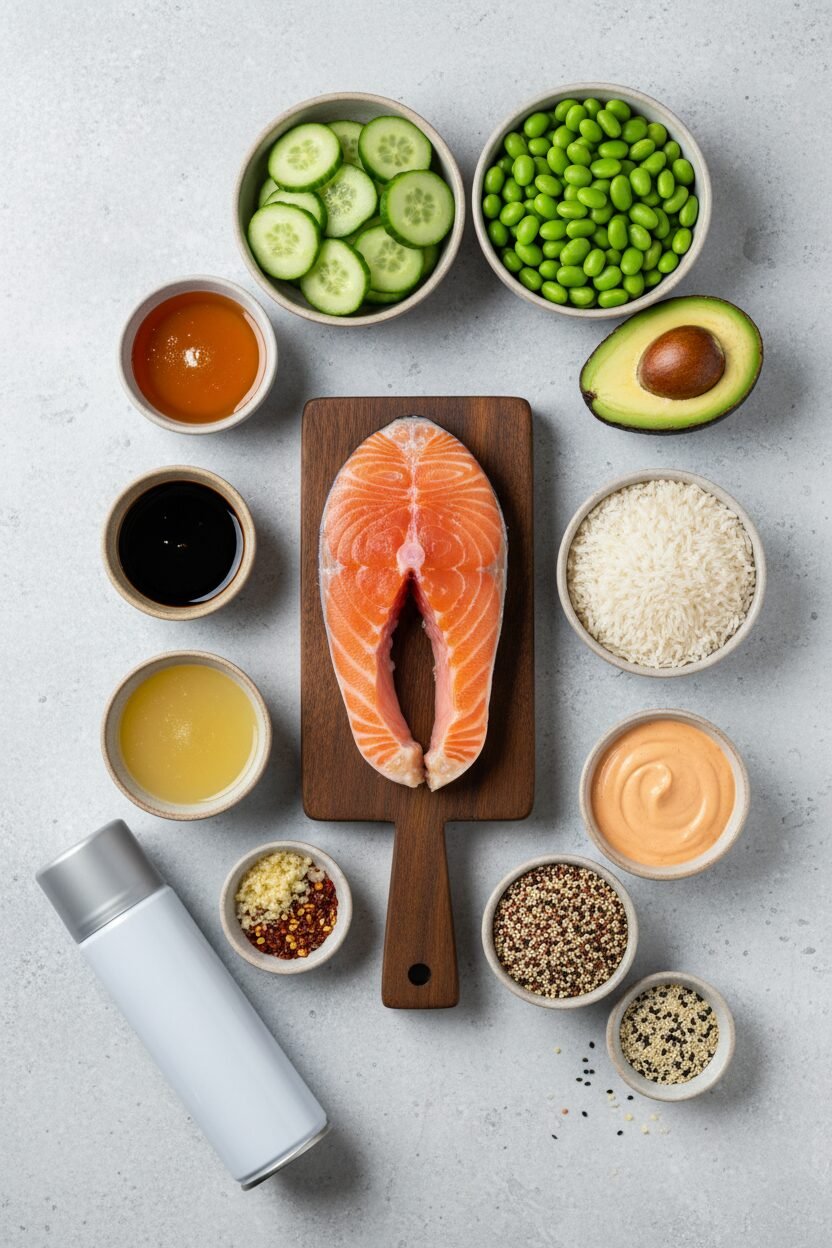 Honey Garlic Glazed Air Fryer Salmon Bites