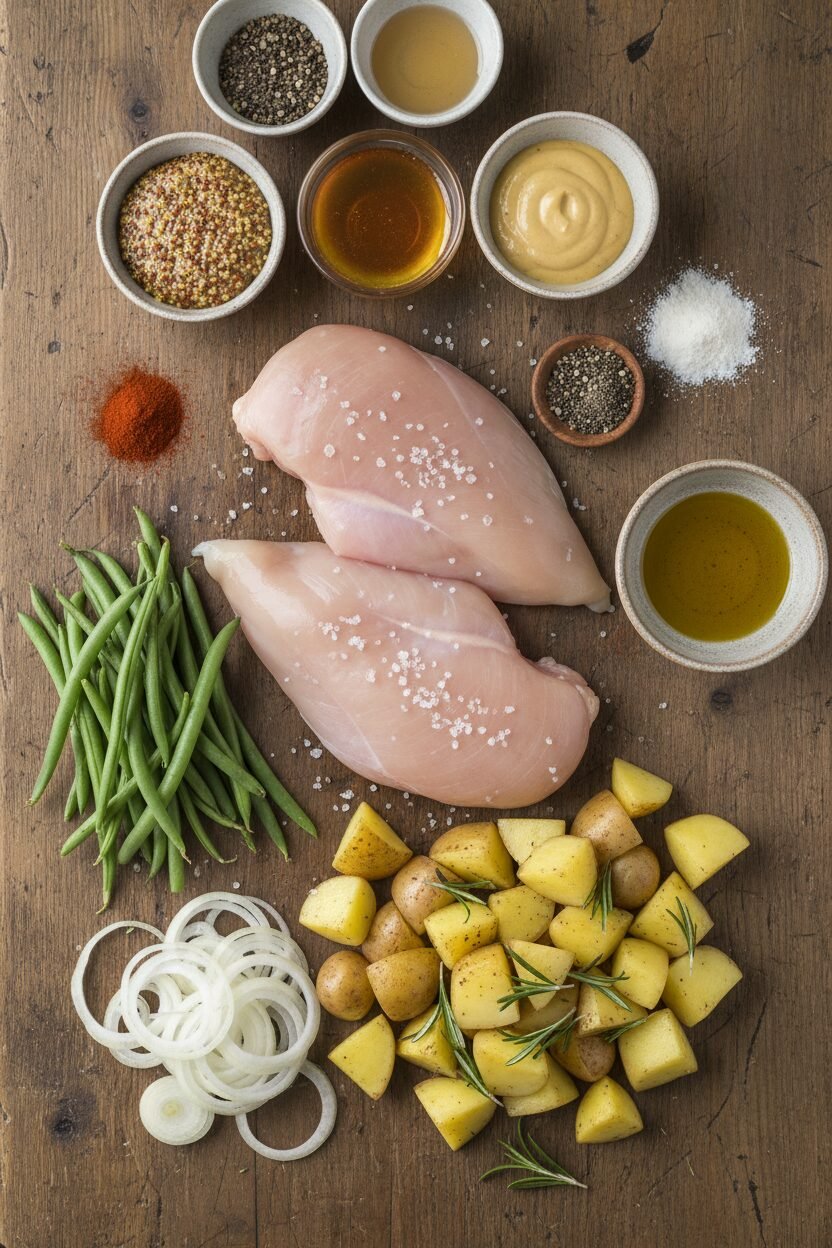 Honey Mustard Chicken with Spring Vegetables