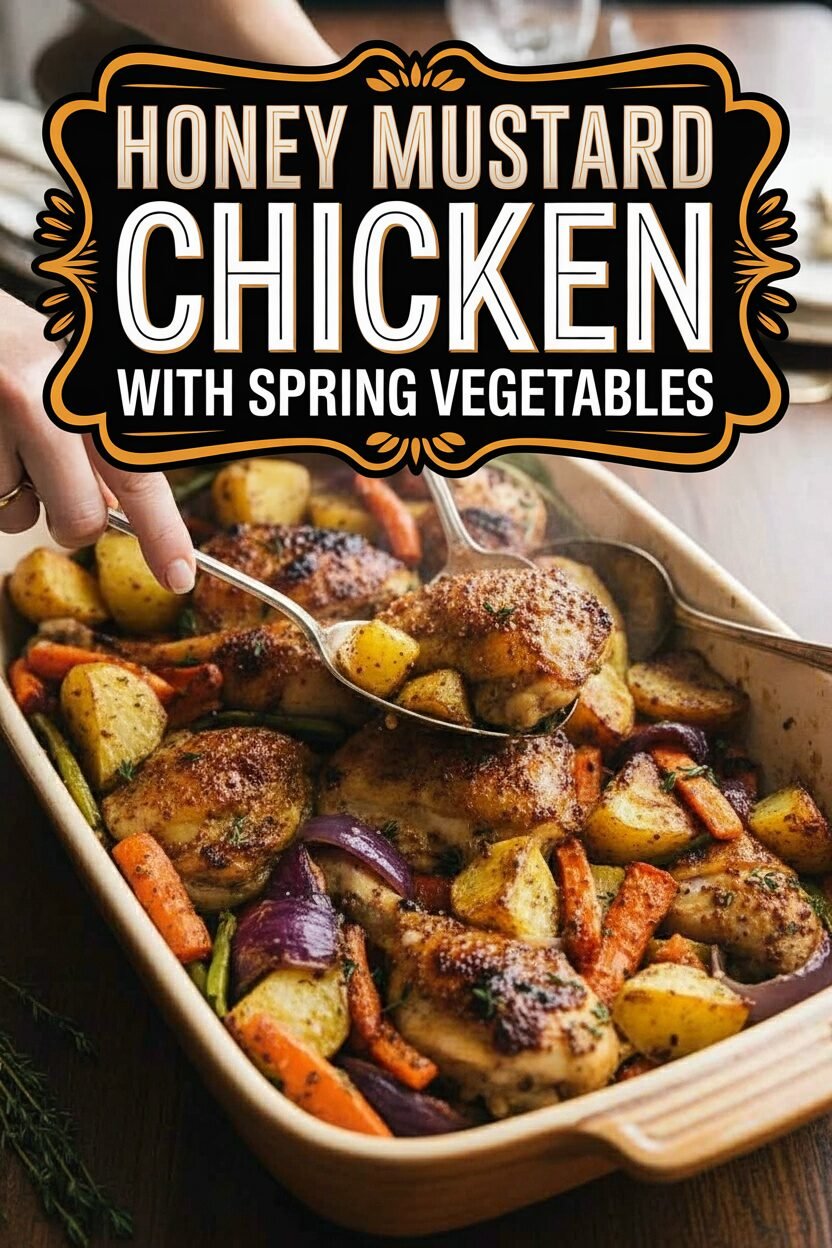 Honey Mustard Chicken with Spring Vegetables