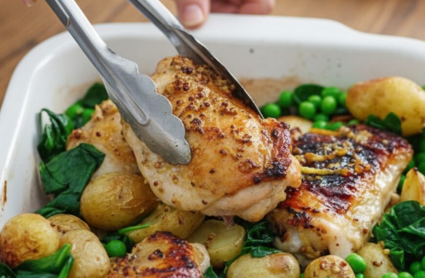 Honey Mustard Chicken with Spring Vegetables