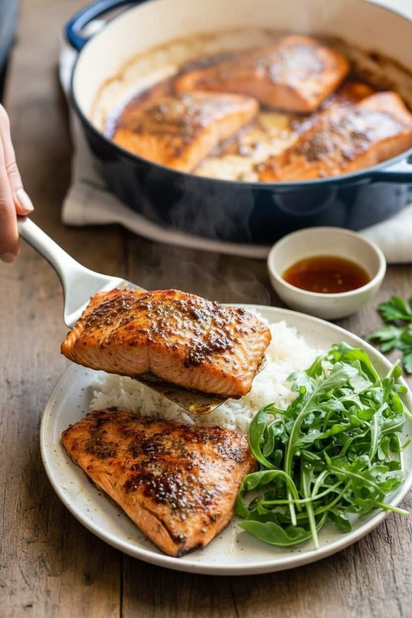 Honey Mustard Glazed Roasted Salmon