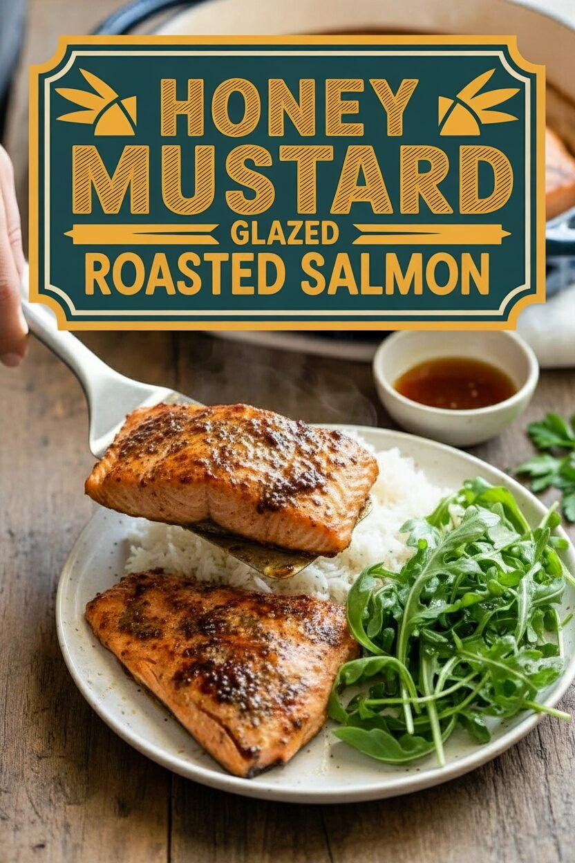 Honey Mustard Glazed Roasted Salmon