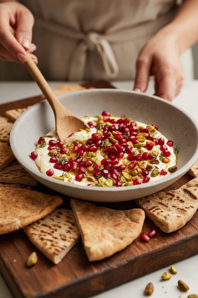 Honey Pistachio Whipped Feta Dip