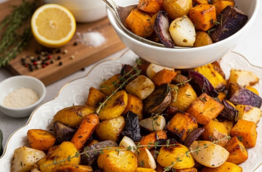 Easy Roasted Root Vegetables with Honey and Thyme