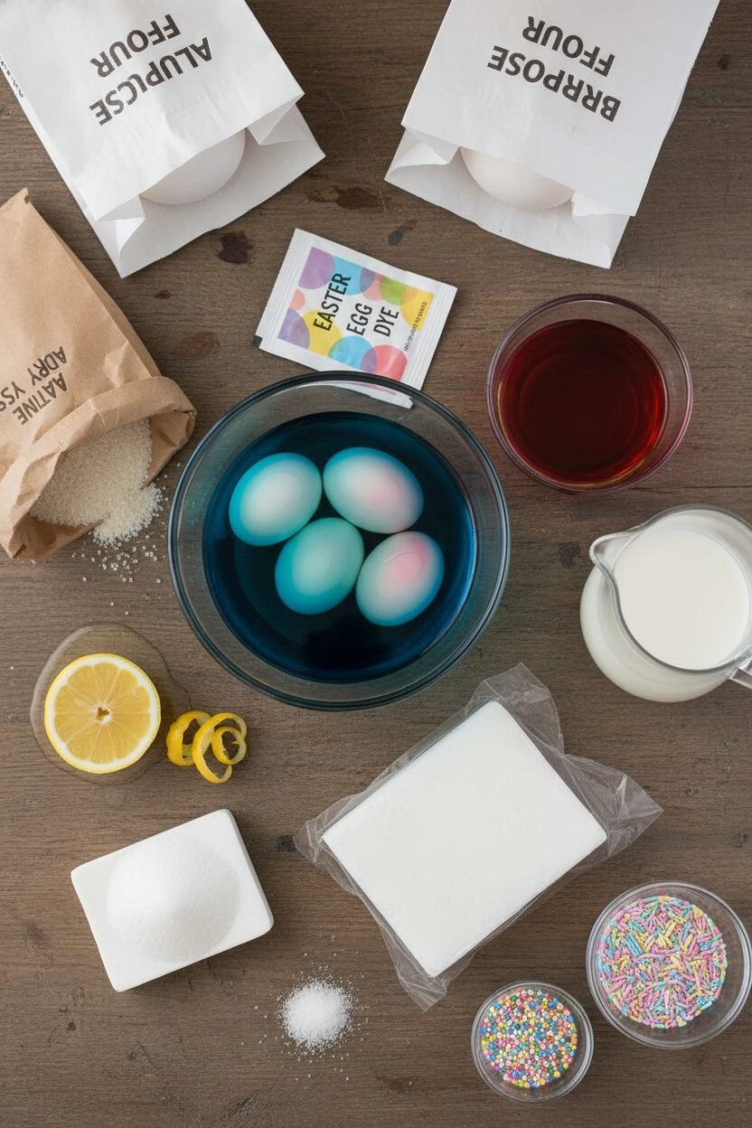 Italian Easter Braid with Dyed Eggs
