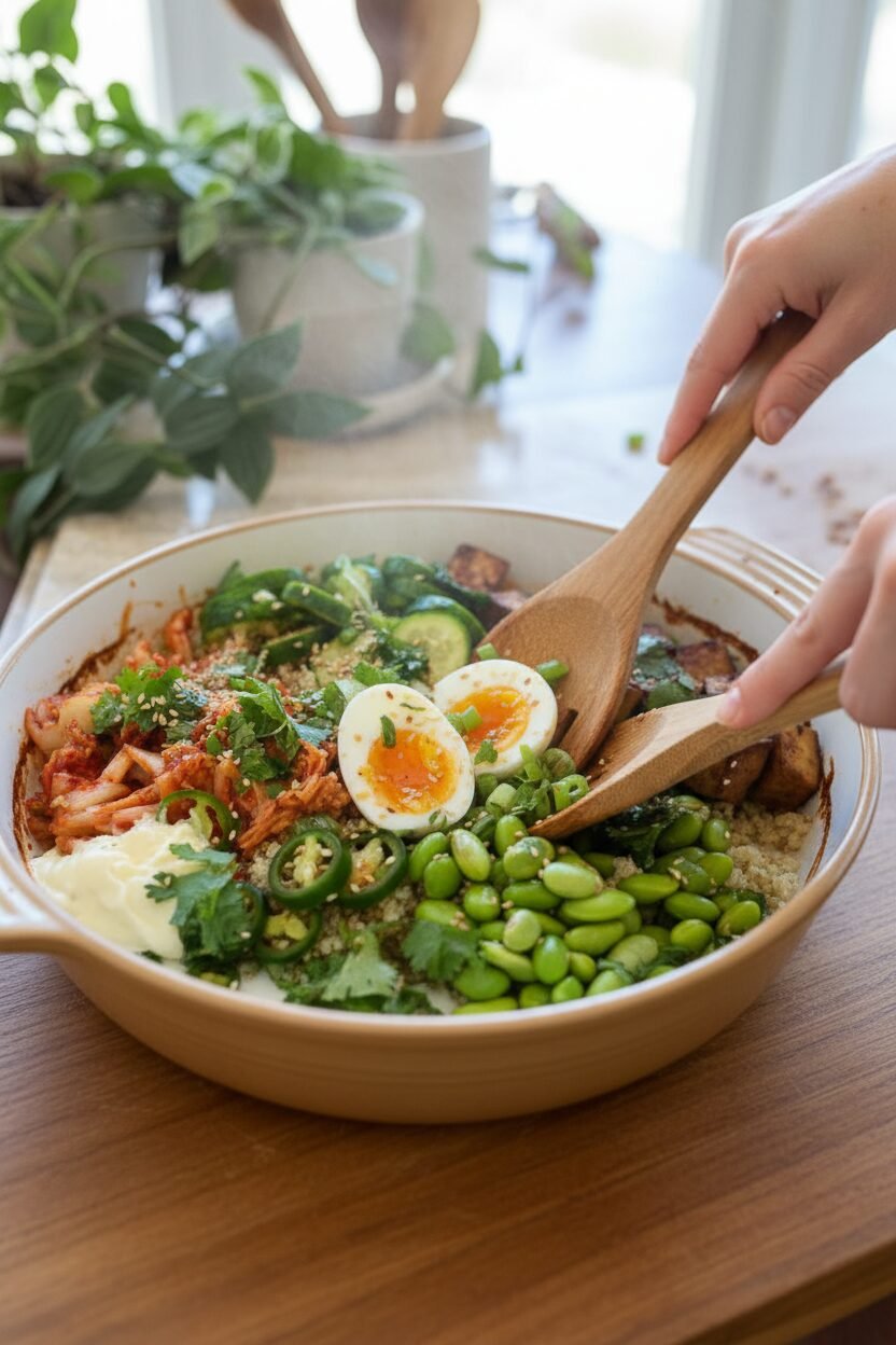 Kimchi Quinoa Gut Health Bowl