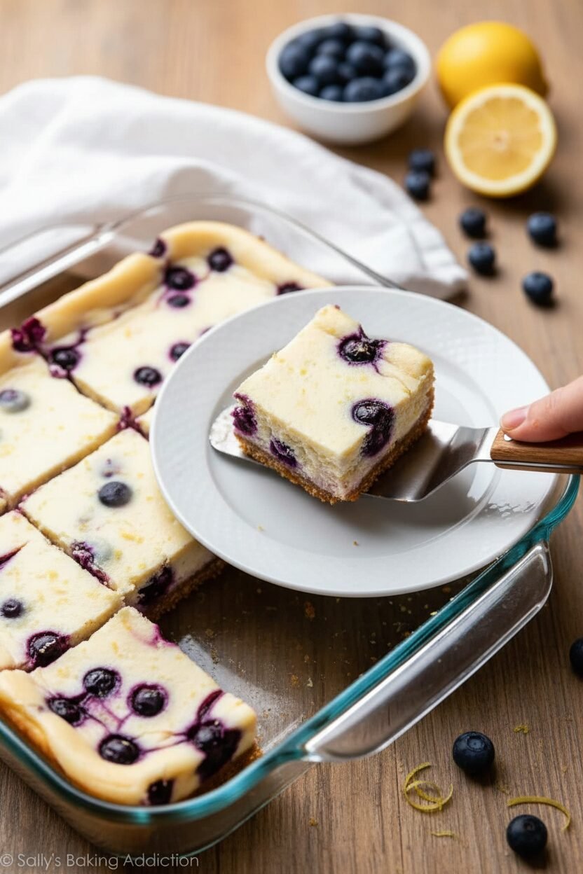 Lemon Blueberry Bliss Cheesecake Bars