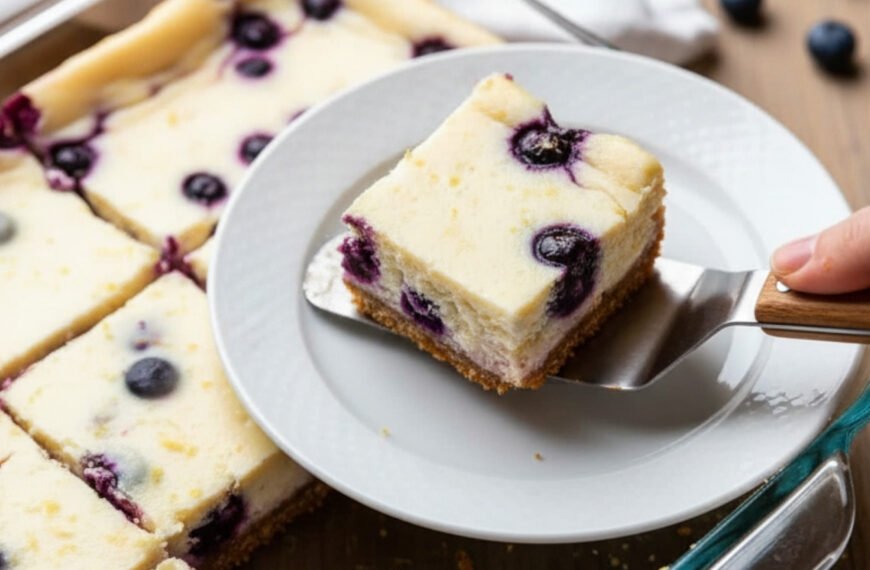 Best Ever Lemon Blueberry Cheesecake Bars