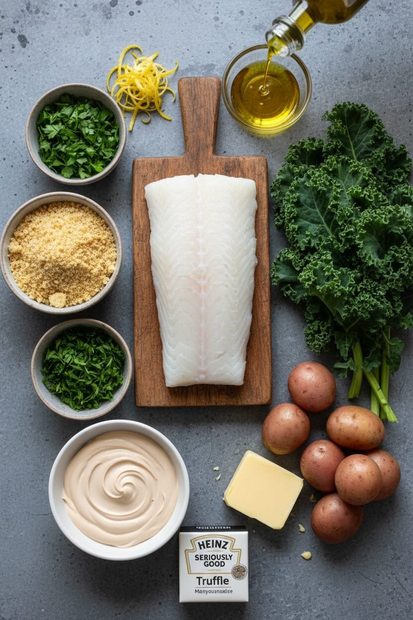 Lemon Butter Cod with Crispy Herbed Crust