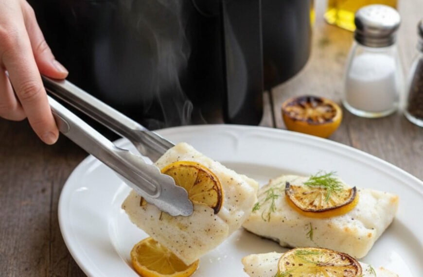 Lemon Garlic Air Fryer Cod