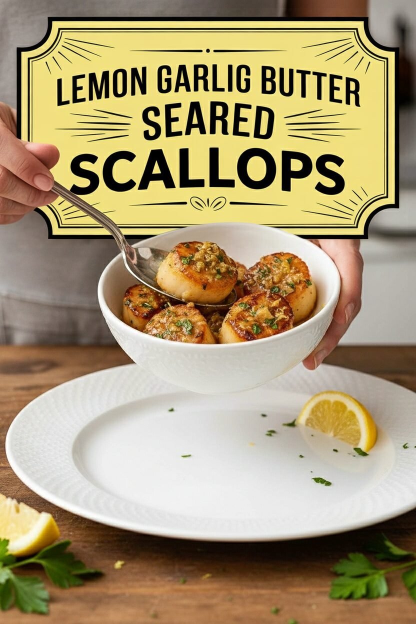 Lemon Garlic Butter Seared Scallops