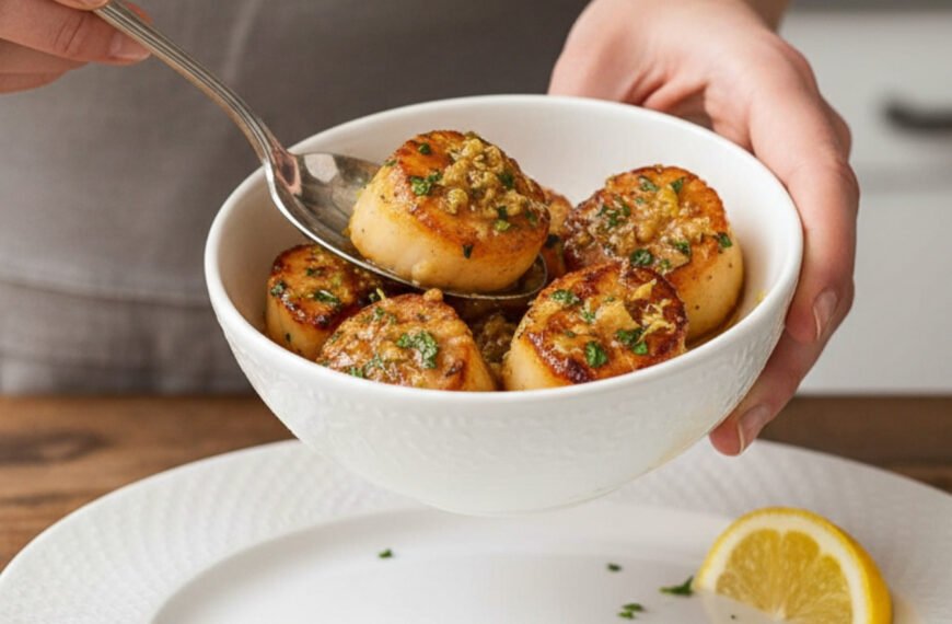 Lemon Garlic Butter Seared Scallops