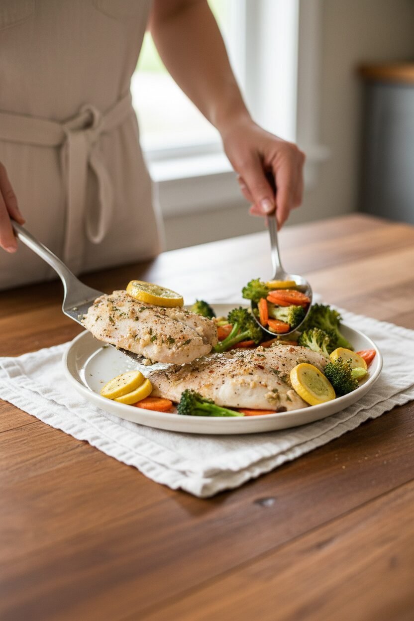 Lemon Garlic Tilapia and Green Beans