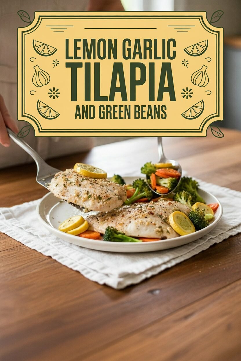 Lemon Garlic Tilapia and Green Beans