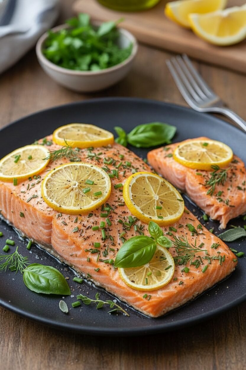 Lemon Herb Baked Salmon
