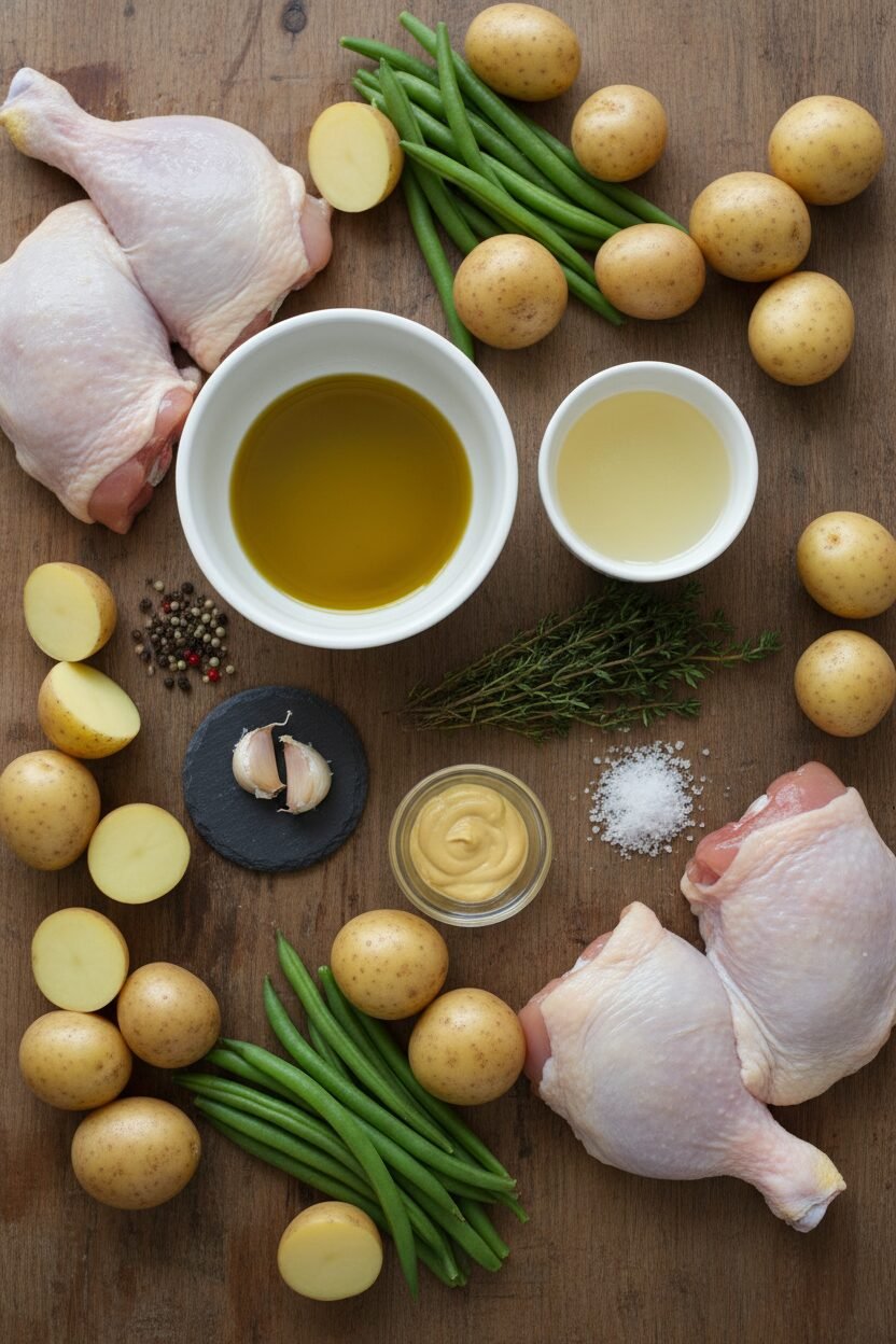 Lemon Herb Chicken and Green Bean Bake