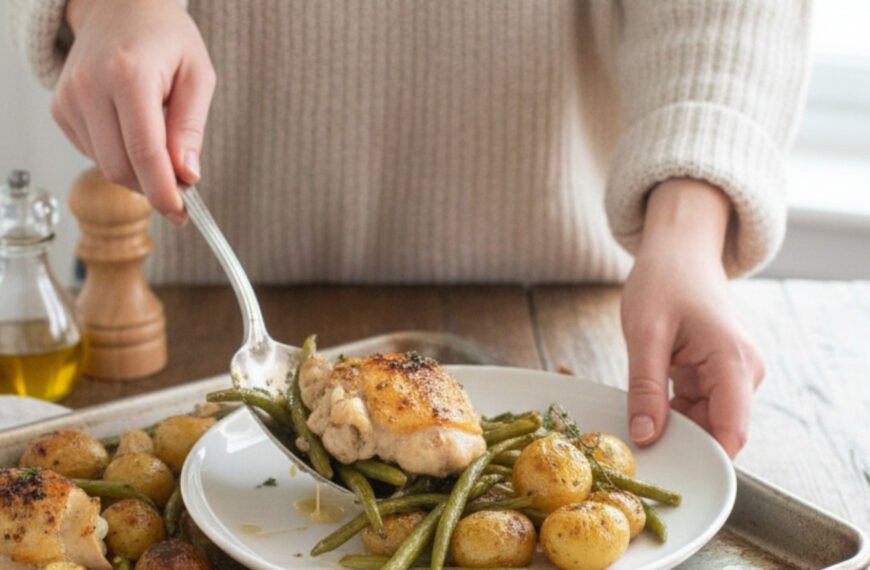 Lemon Herb Chicken and Green Bean Bake