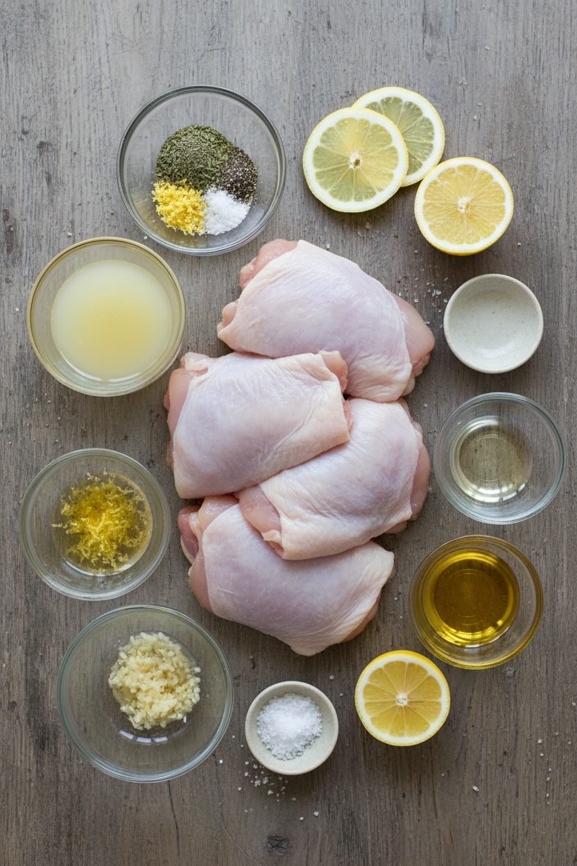 Lemon Oregano Air Fryer Chicken Thighs