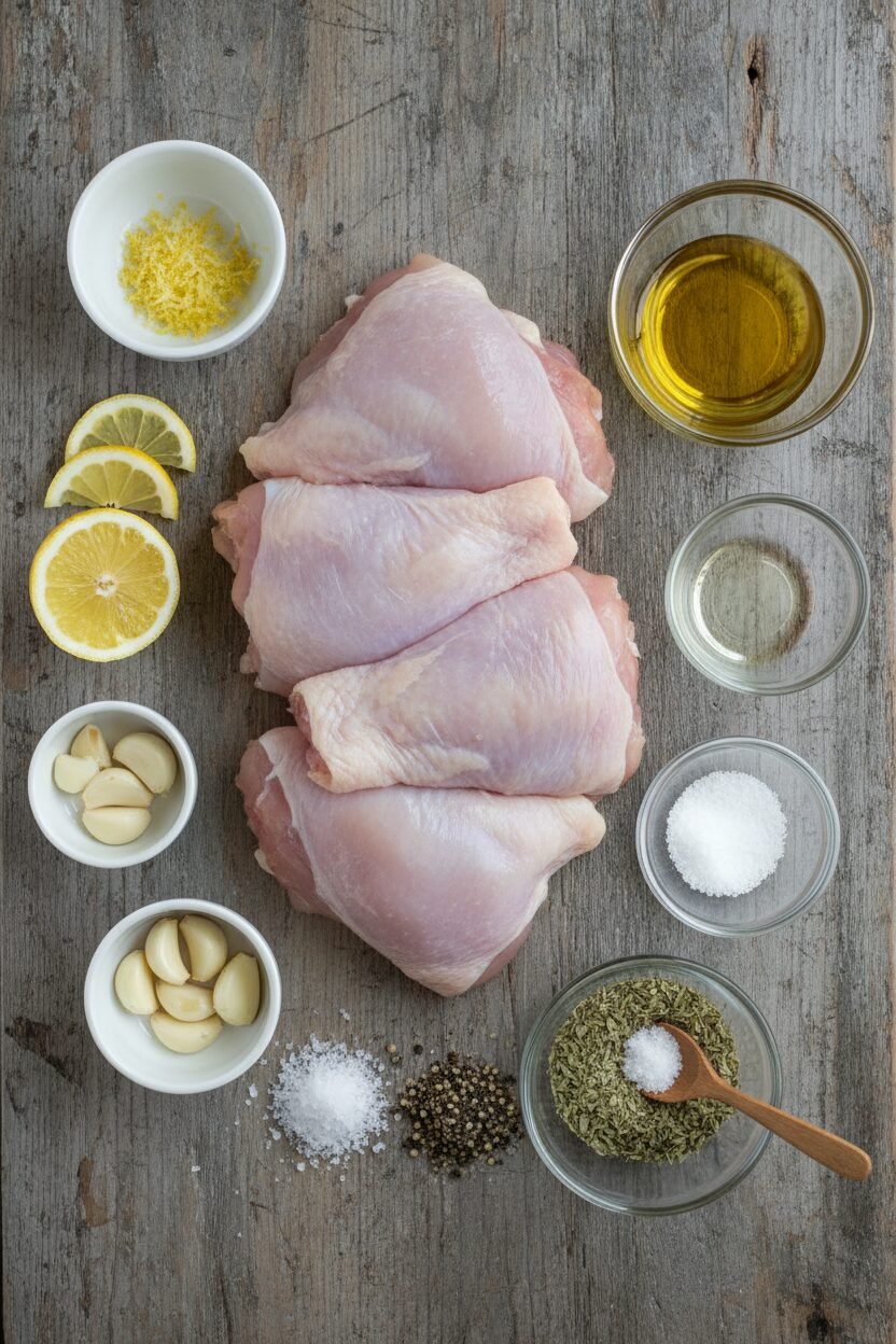 Lemon Oregano Air Fryer Chicken Thighs