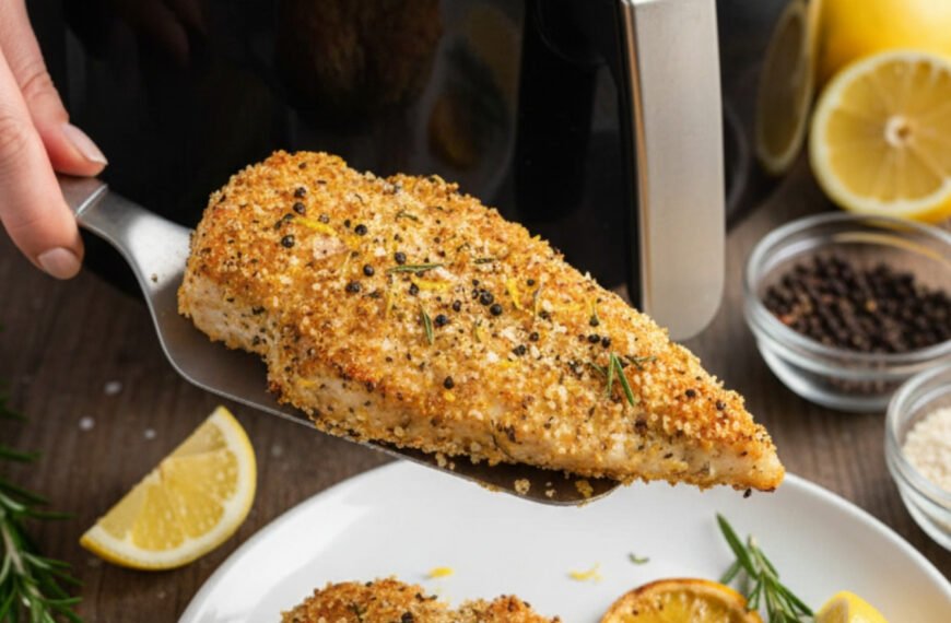 Healthy Air Fryer Chicken Breast with Lemon Pepper Seasoning