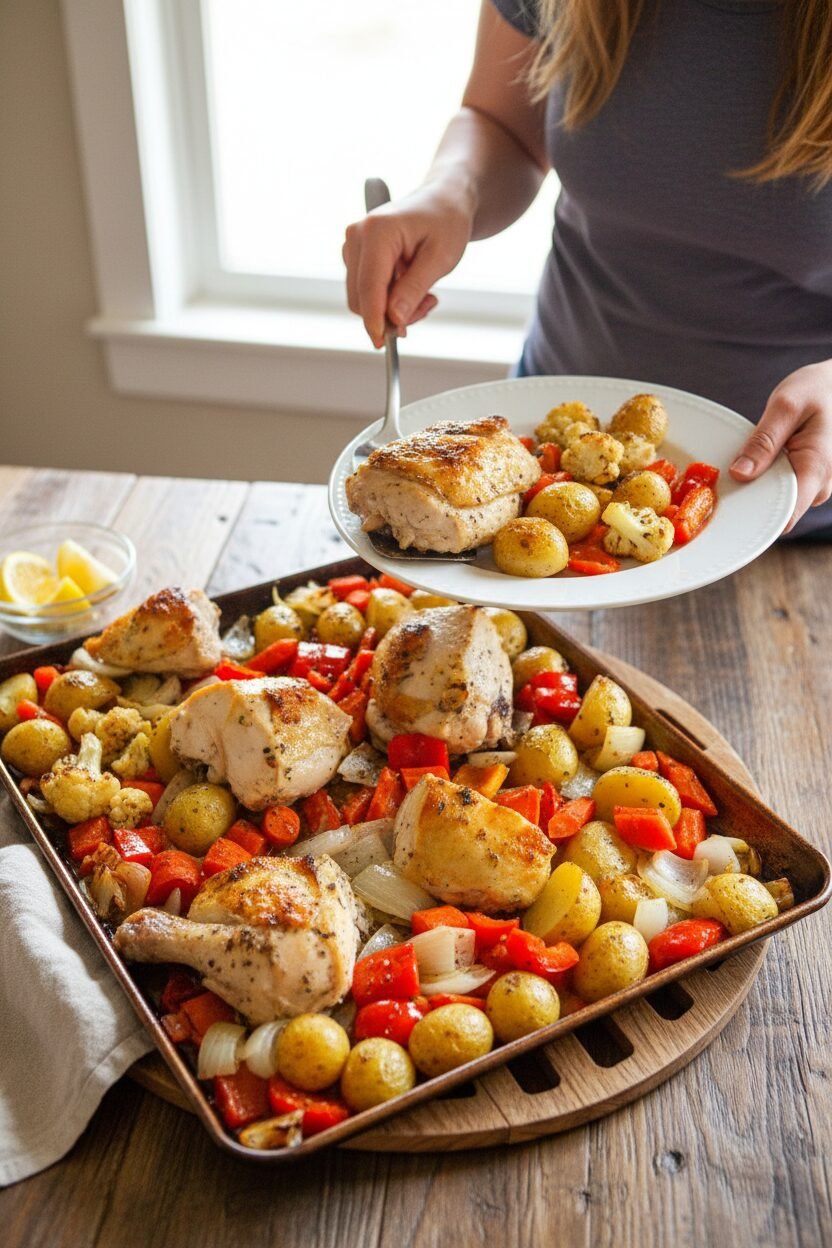 Lemon Pepper Roasted Chicken with Vegetables