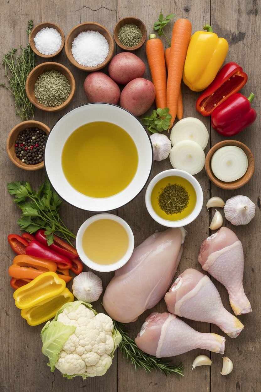 Lemon Pepper Roasted Chicken with Vegetables