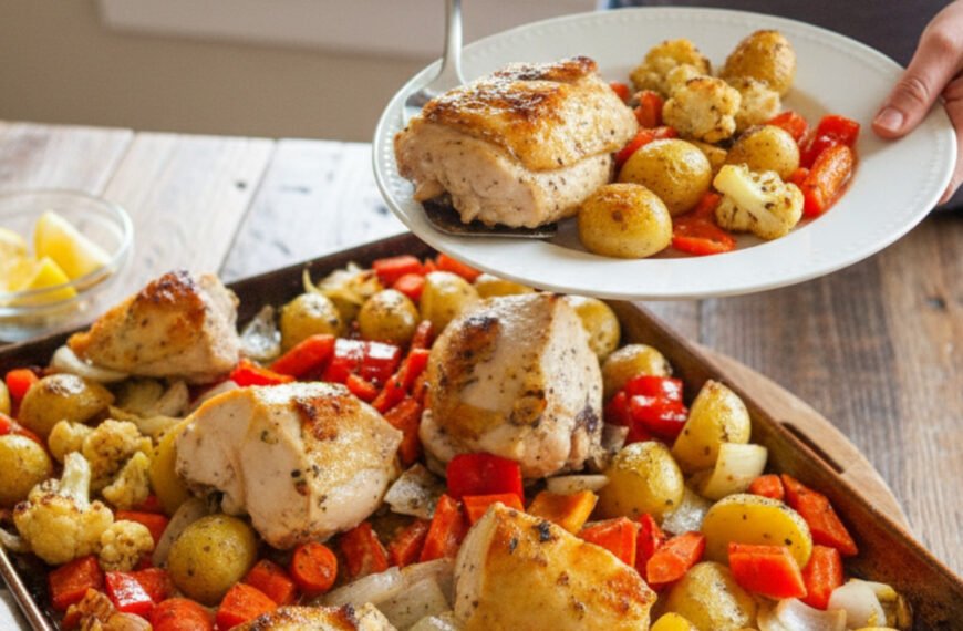 Lemon Pepper Roasted Chicken with Vegetables