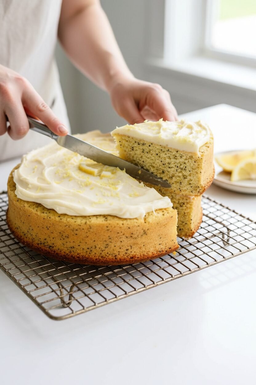 Lemon Poppy Seed Cream Cheese Dream Cake
