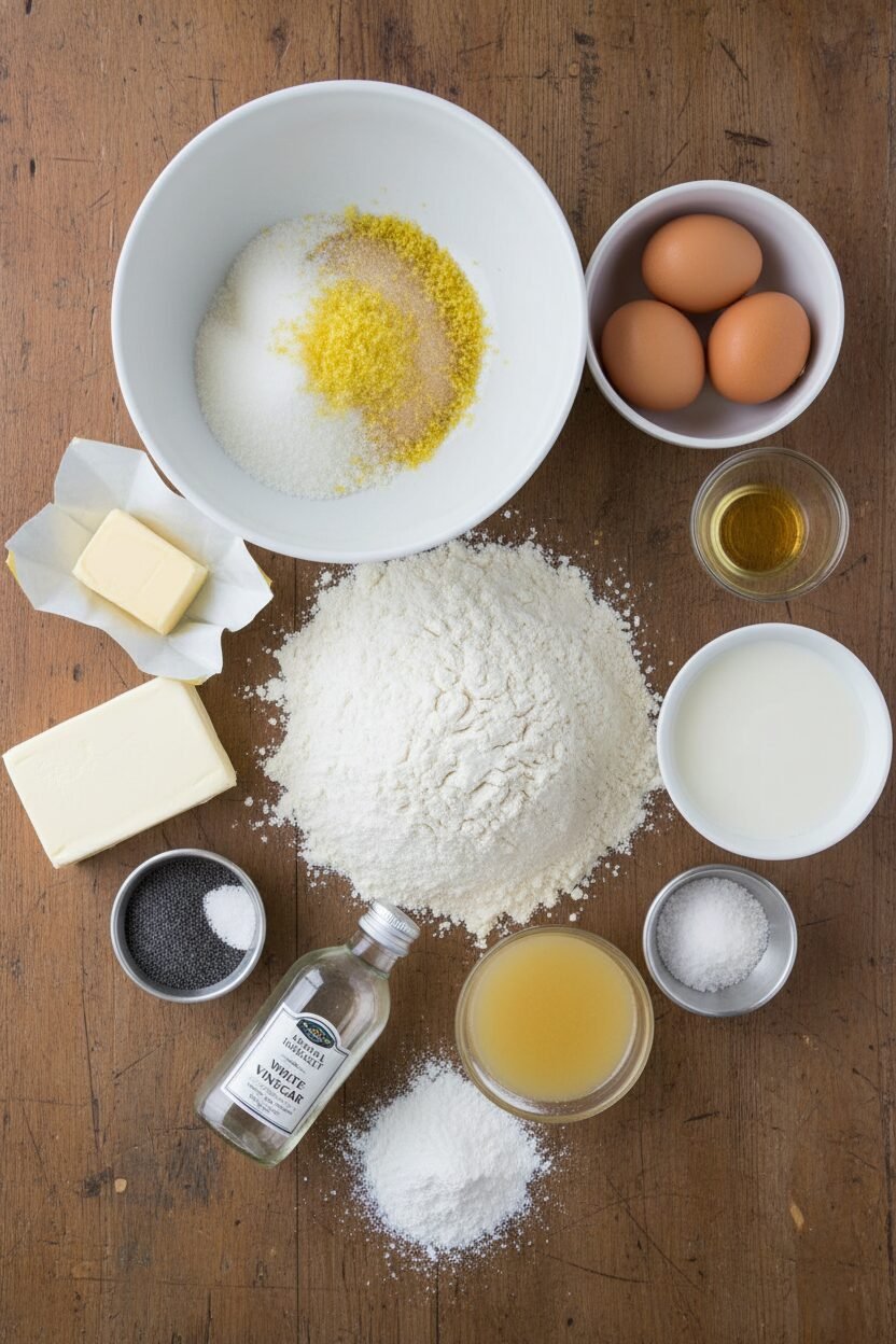 Lemon Poppy Seed Cream Cheese Dream Cake