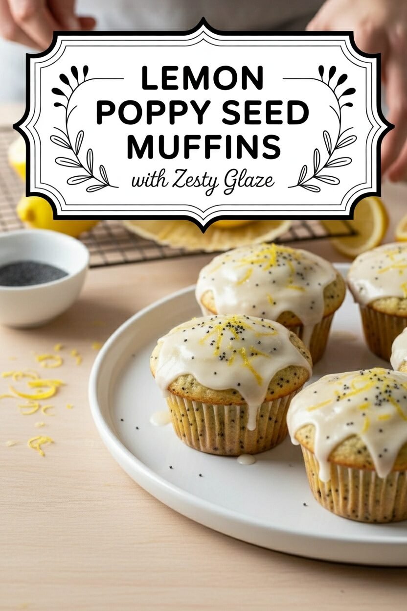 Lemon Poppy Seed Muffins with Zesty Glaze