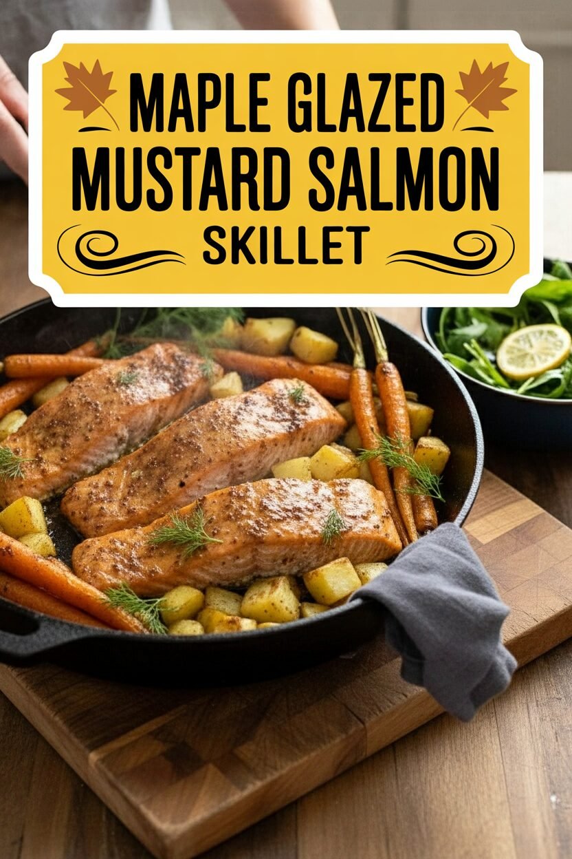 Maple Glazed Mustard Salmon Skillet