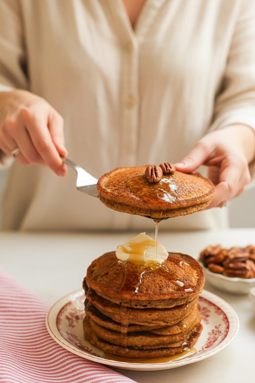 Maple Glazed Sweet Potato Pancakes